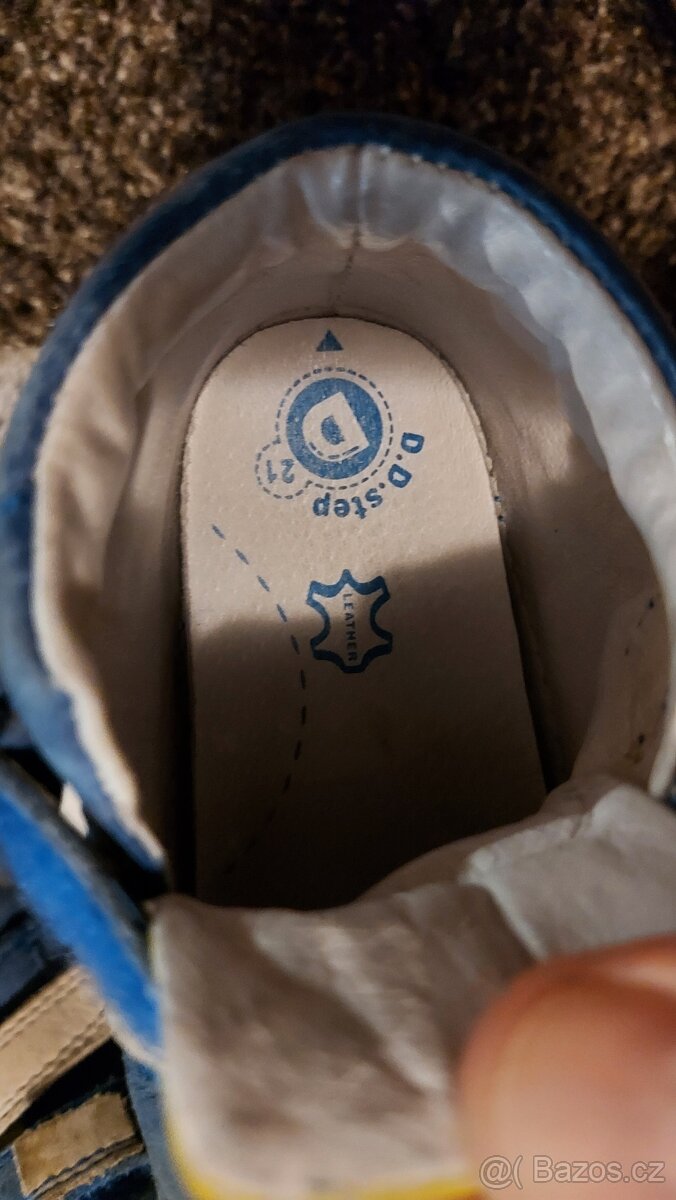 Dětské kožené boty D.D.step vel. 21 - 5