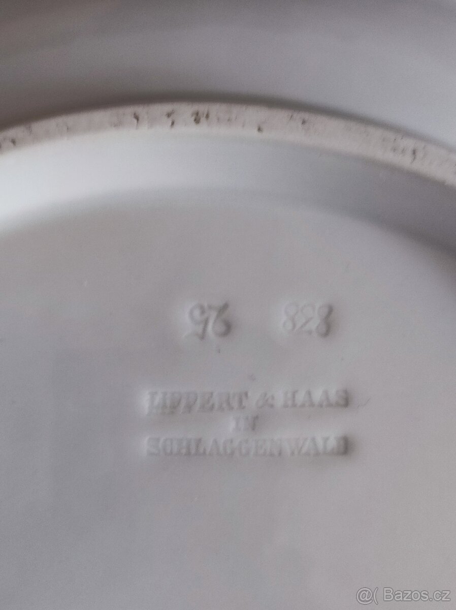 Velký porcelánový talíř Lippert & Haas, Schlaggenwald - 5