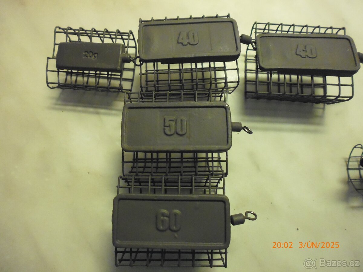 Feedrová krmítka 9 kusů různé gramáže a výrobci - 5