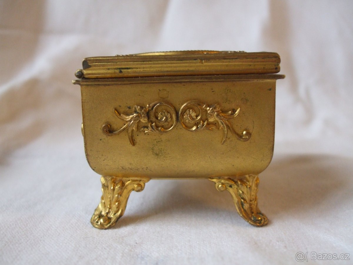 Krabička na nožkách na šperky šperkovnice 20.l 20.st - 5