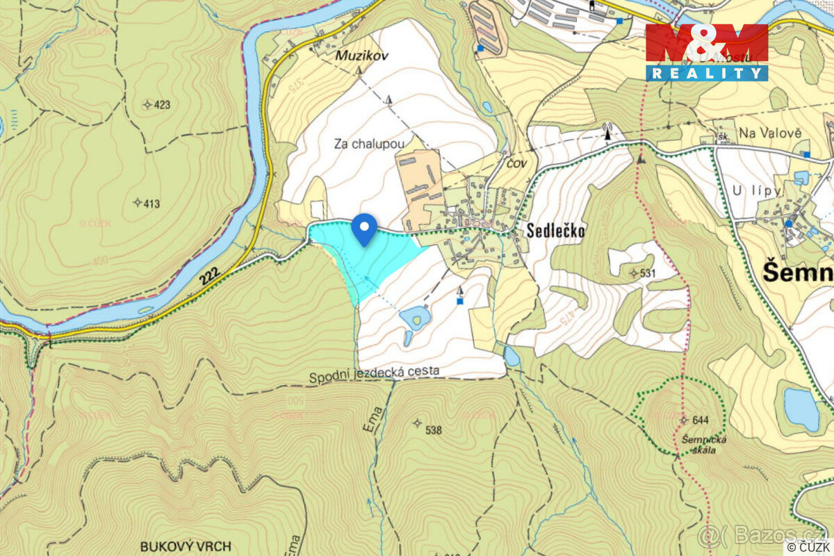 Prodej pole, 81164 m², Šemnice - Sedlečko - 5