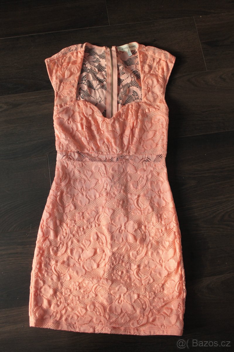 Lososové minišaty River Island - 5