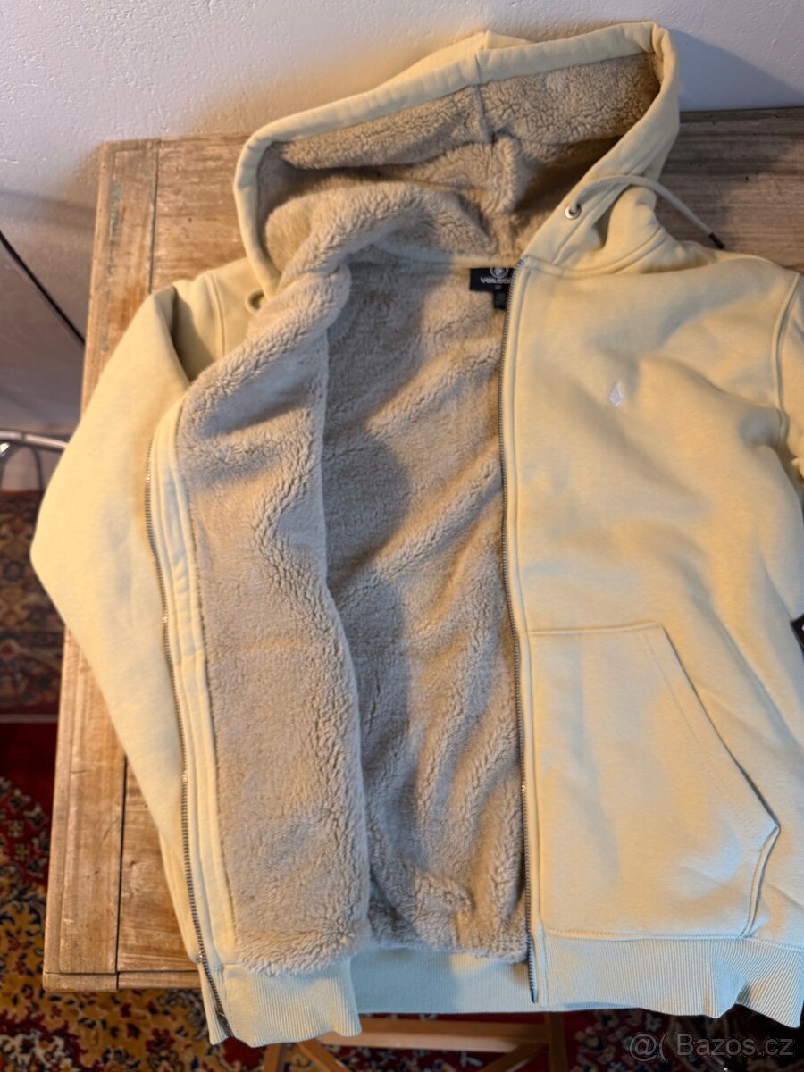 VOLCOM teplá mikina / bunda s kožíškem S nová - 5
