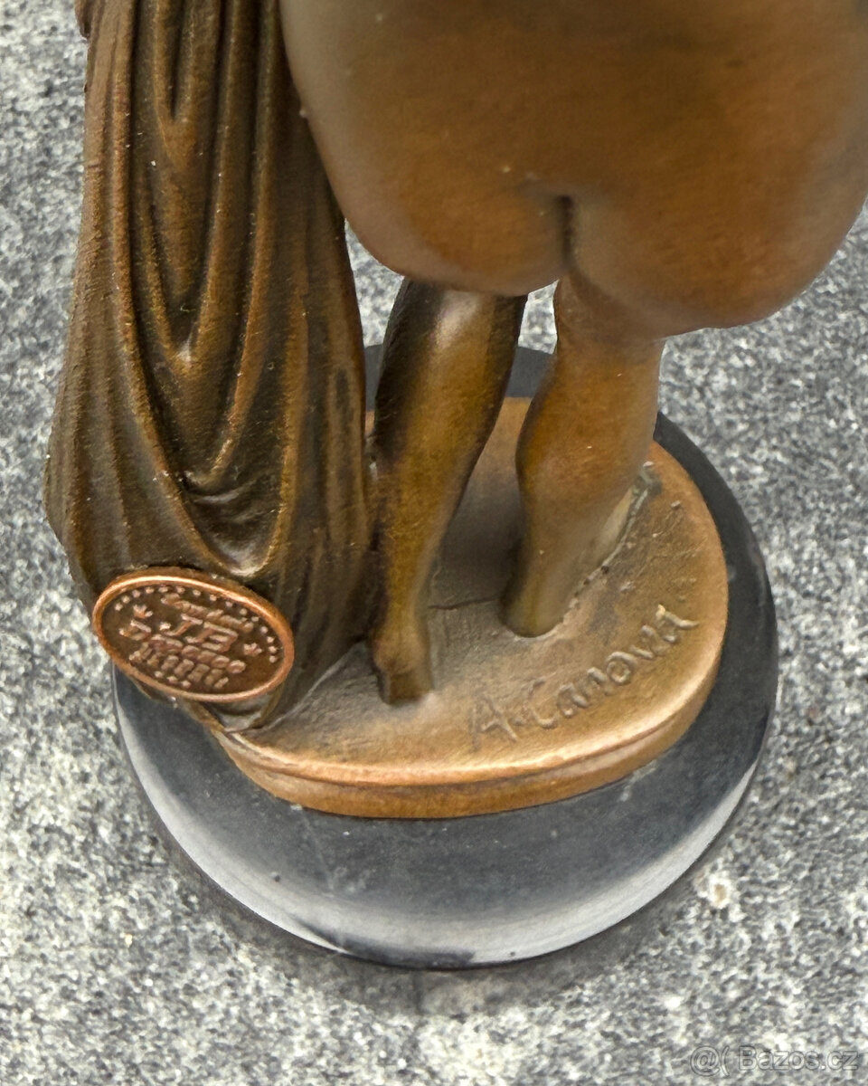 Bronzová socha Afrodita bohyně krásy antická dekorace dárek - 5