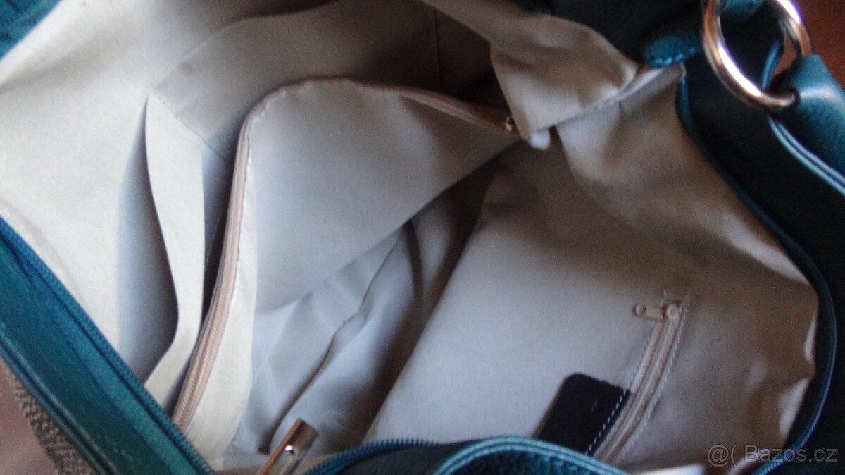 Luxusní NOVÁ velká kožená kabela HOLIBAGS - hnědá - 5