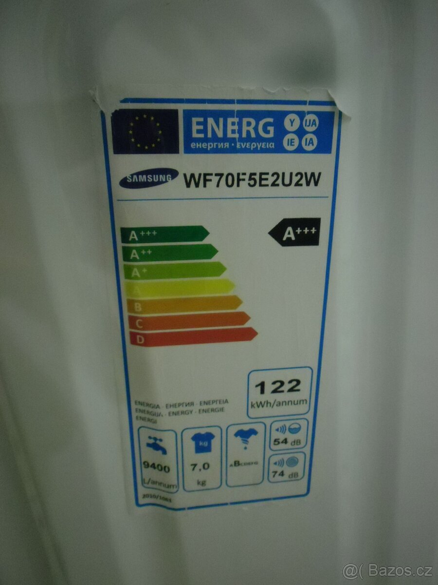 Prodáme pračku Samsung na 7 kg prádla, A+++ - 5