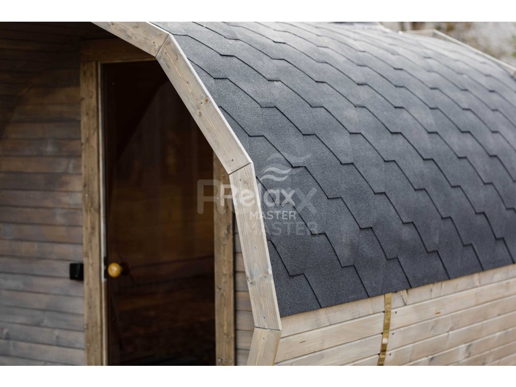 Finská sudová sauna 3 m s terasou - 5