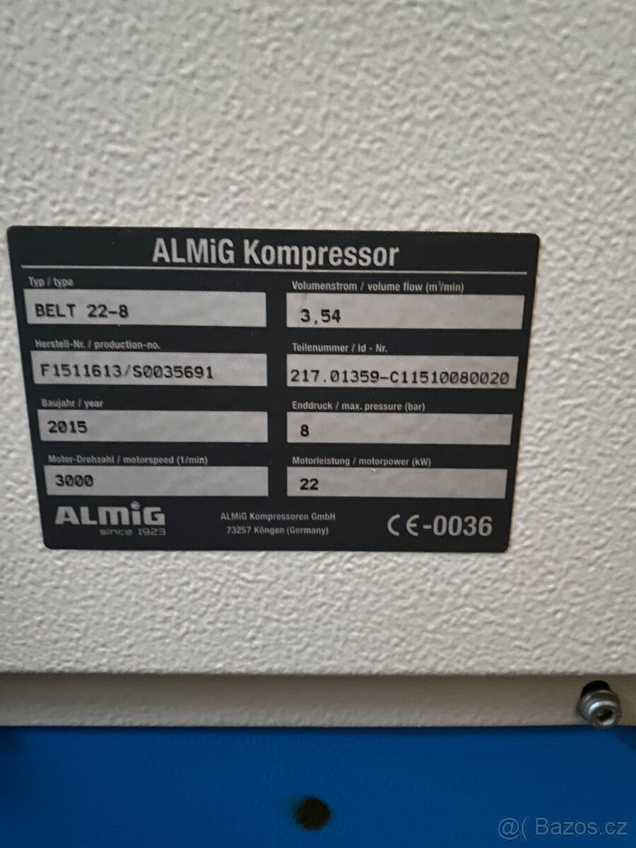 ŠROUBOVÝ KOMPRESOR ALMIG BELT - 5