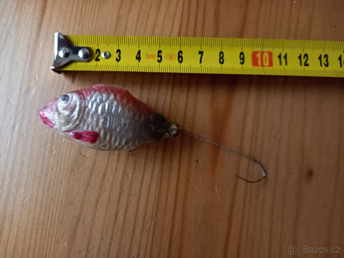 asi 100 let stará vánoční ozdoba - rybička - 5