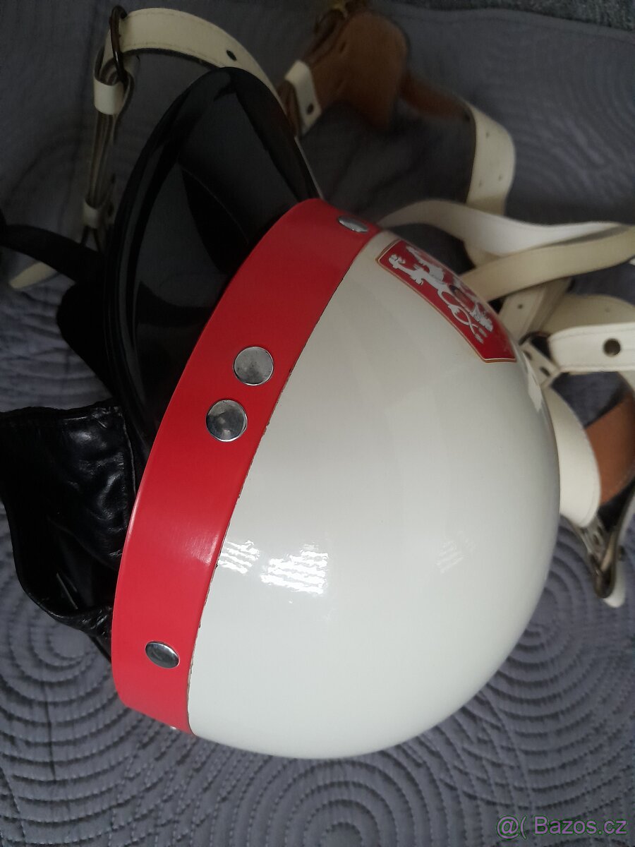 Stará policejní přilba VB, SNB, + Opasek - 5