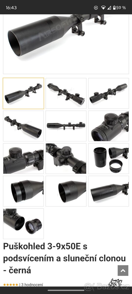 Airsoft sniper McMillan M40A3 - Sportline + optika - 5