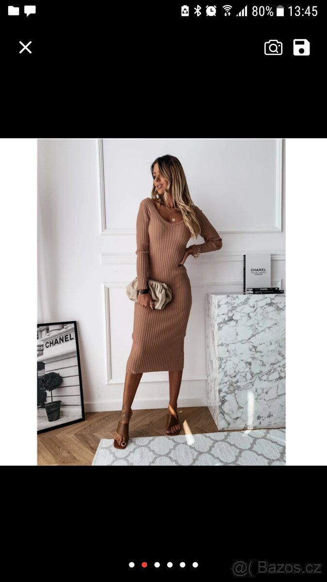 SVĚTLE HNĚDÉ ŠATY, vel. S/M - 5