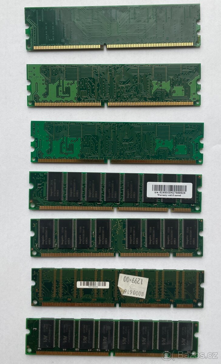 MIX RAM DDR CL2.5/CL3/CL5 paměti různé velikosti - 5
