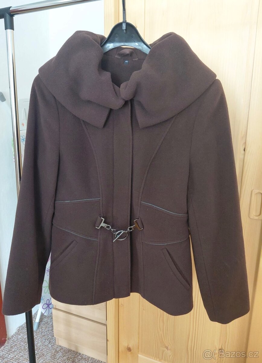 Hnědý vlněný kabát - 5