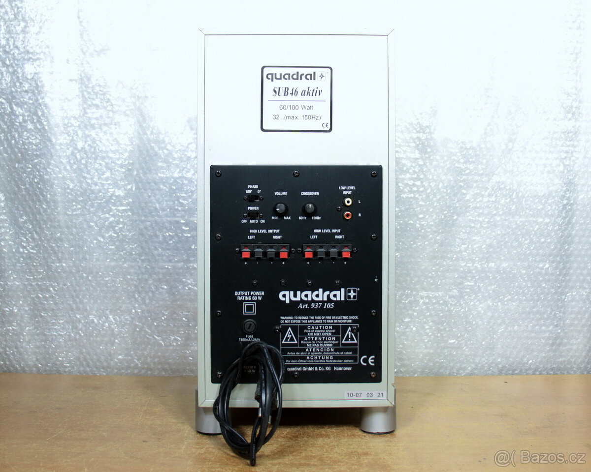 Aktivní subwoofer Quadral Sub 46 Aktiv. - 5