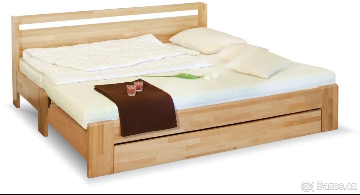 Prodám Rozkládací postel Duo Box - masiv buk - 5