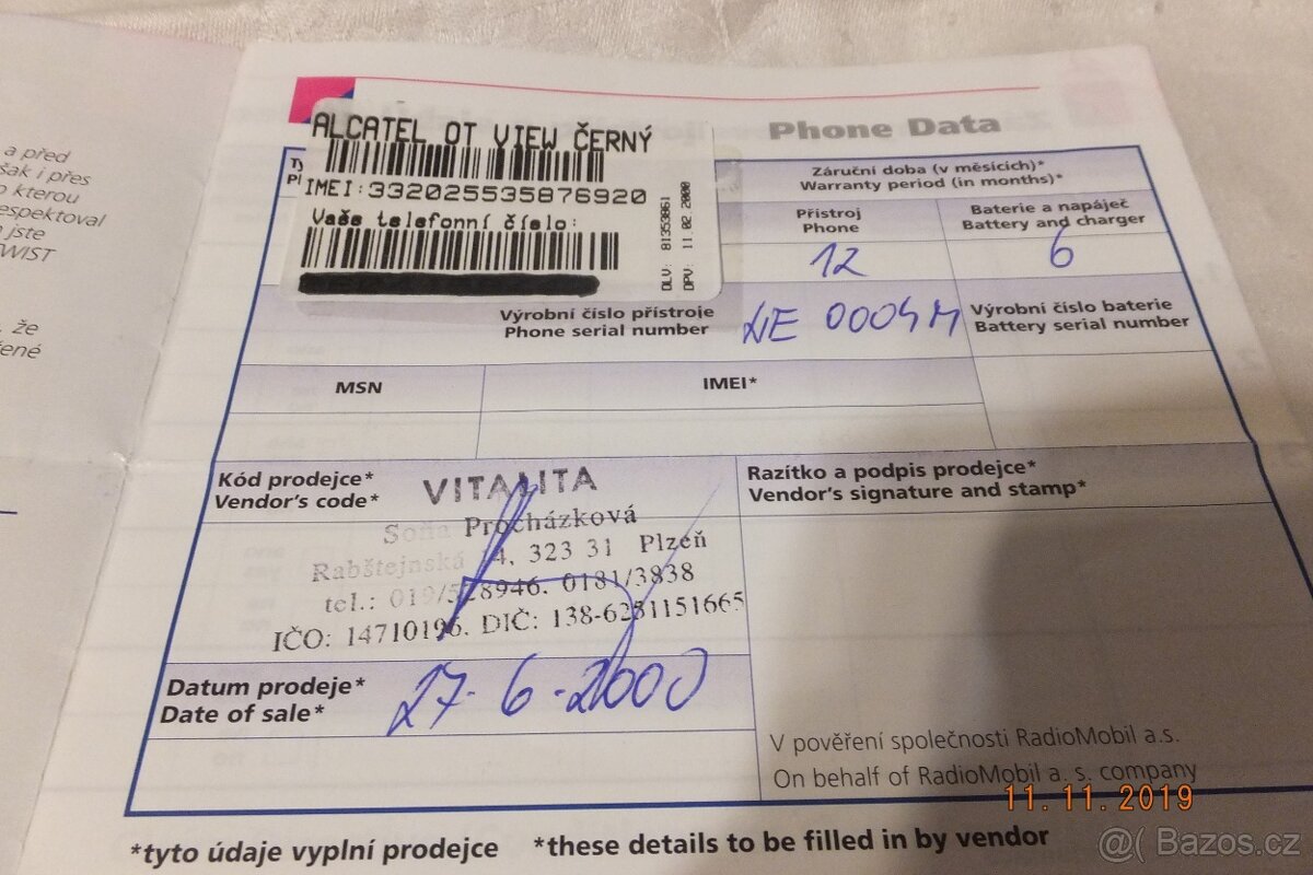 2 staré mobily ALCATEL z roku 2000 - 5