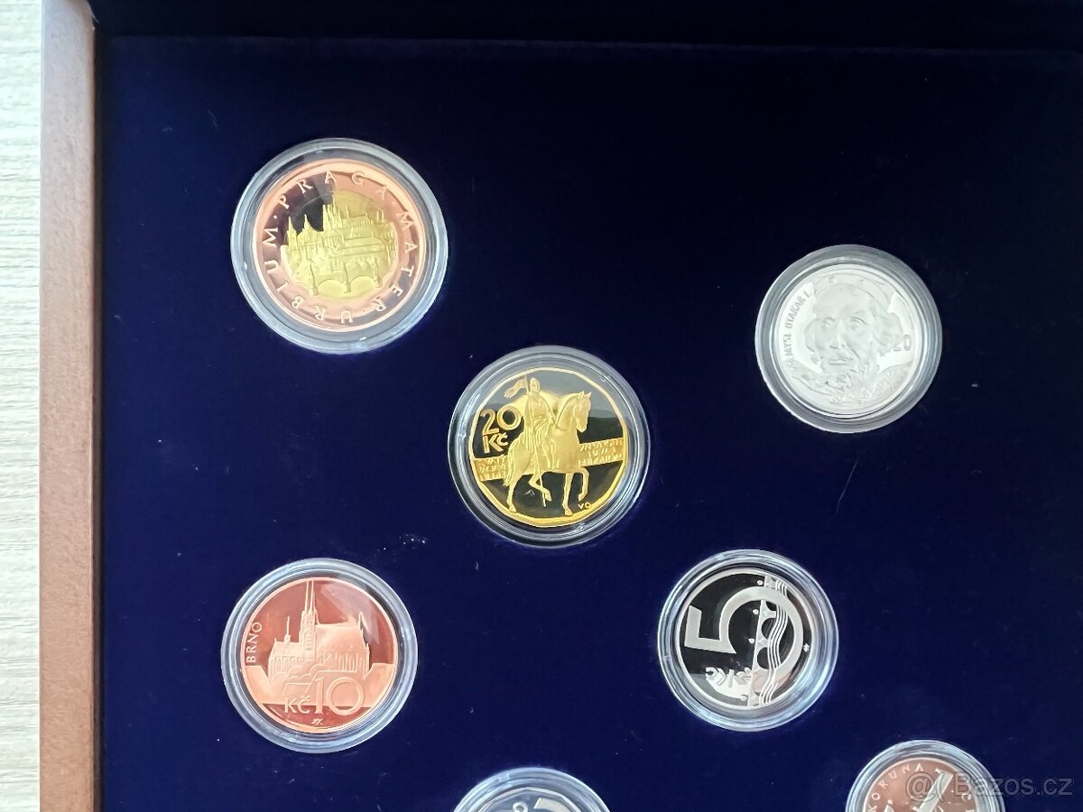 Sada oběžných mincí 2017 proof - dřevěná etue - 5
