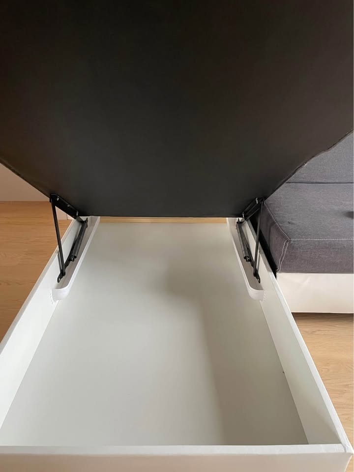 Rohová sedačka/pohovka s úložným prostorem a rozkladem na lů - 5