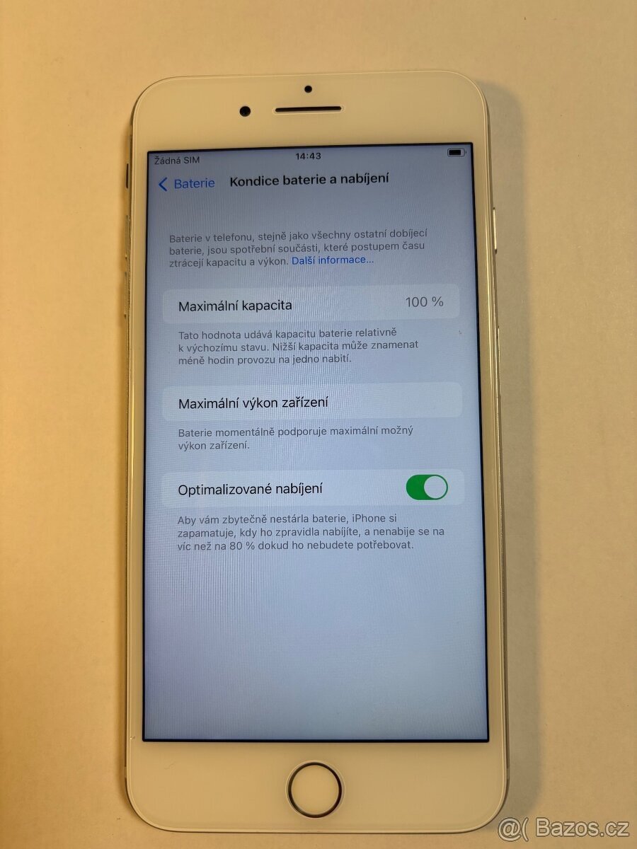 Apple iPhone 8 plus 64gb kondice baterie 100% s kabelem iOs - 5