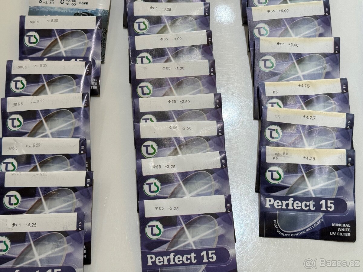 Dioptrické čočky skleněné - nové, 36ks - Brno - 5