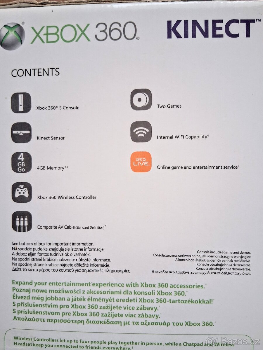 Xbox 360+Kinect+2x ovladač+4x hra - 5