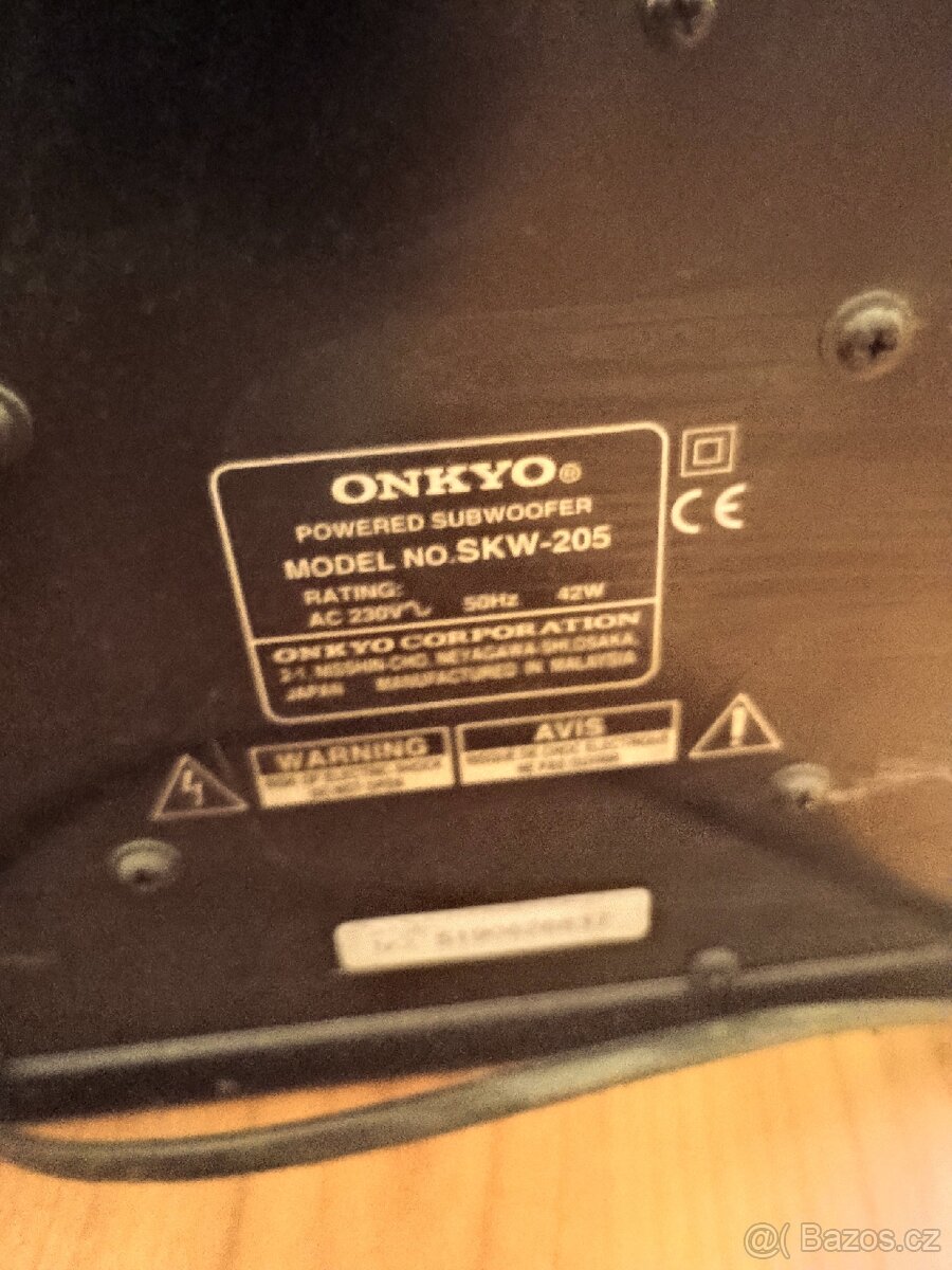 Onkyo Subwoofer+4 satelity - 5