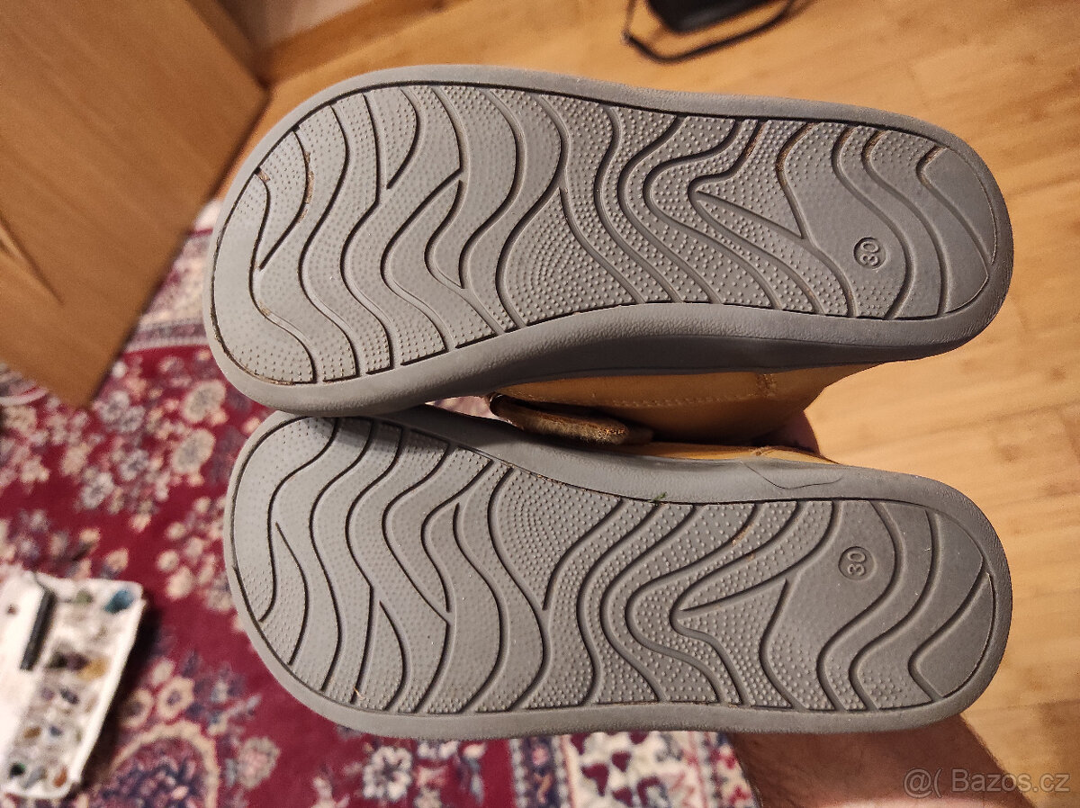 PROTETIKA Targo beige 30 Dětské zimní kožené barefoot boty - 5