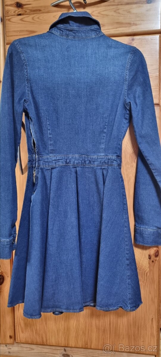 Dámské modré džínové šaty - 5