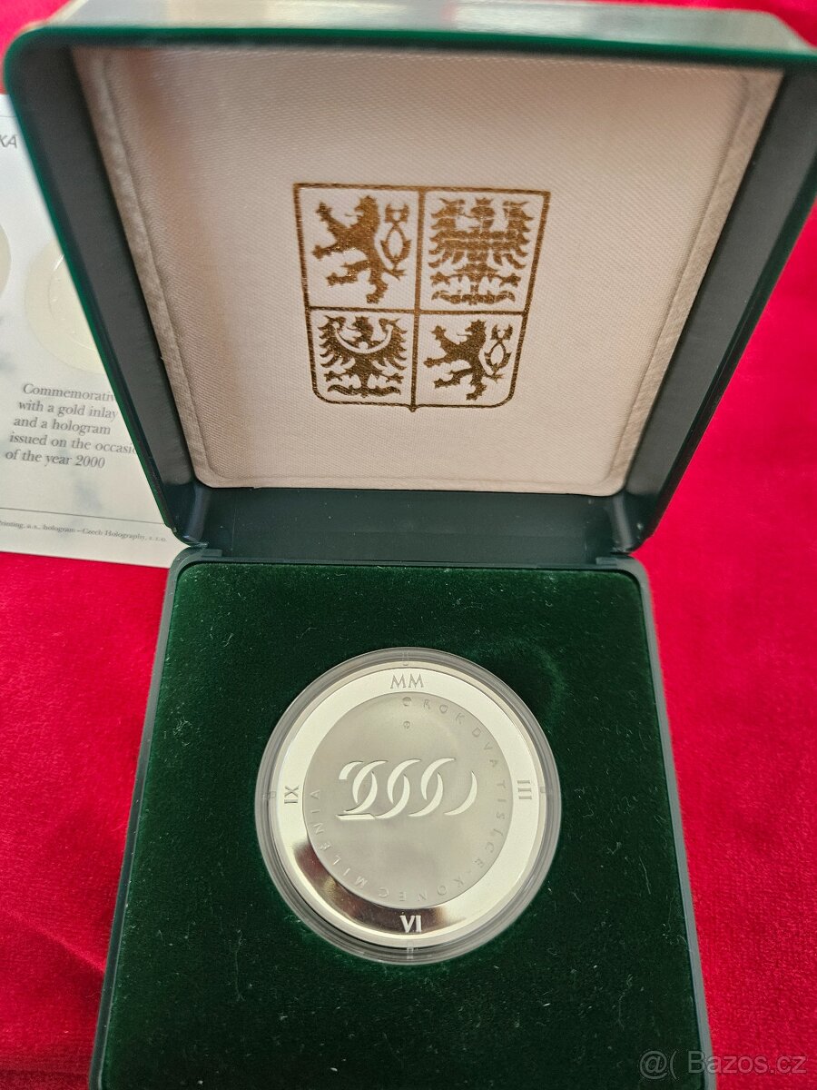 2000 Kč 1999 stříbrná mince Konec milénia - 5
