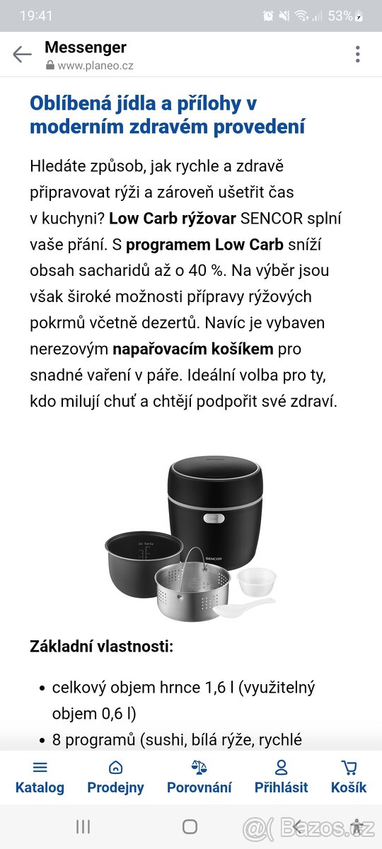 Sencor SRM 0671BK Low Carb rýžovar - 5