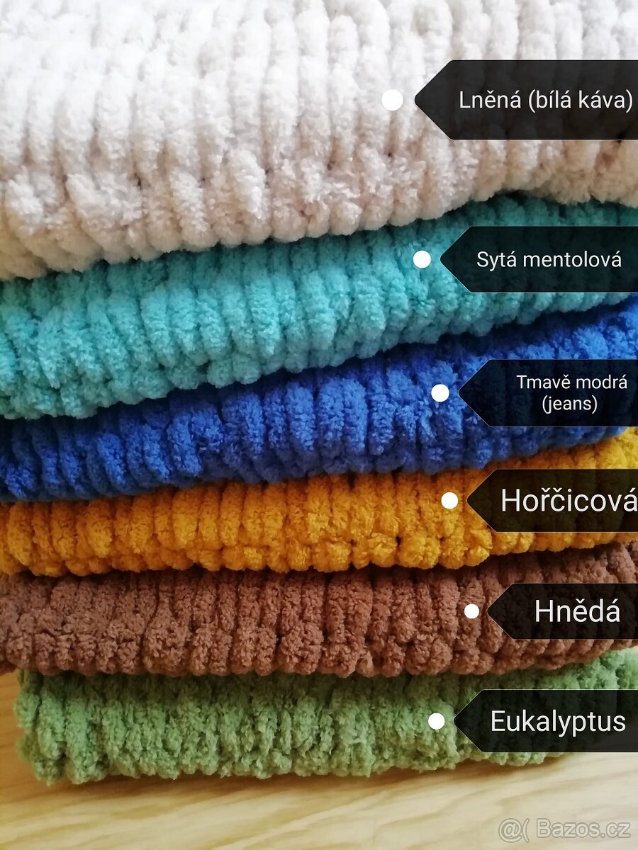 Nová měkká pletená maxi šála puffy - 5
