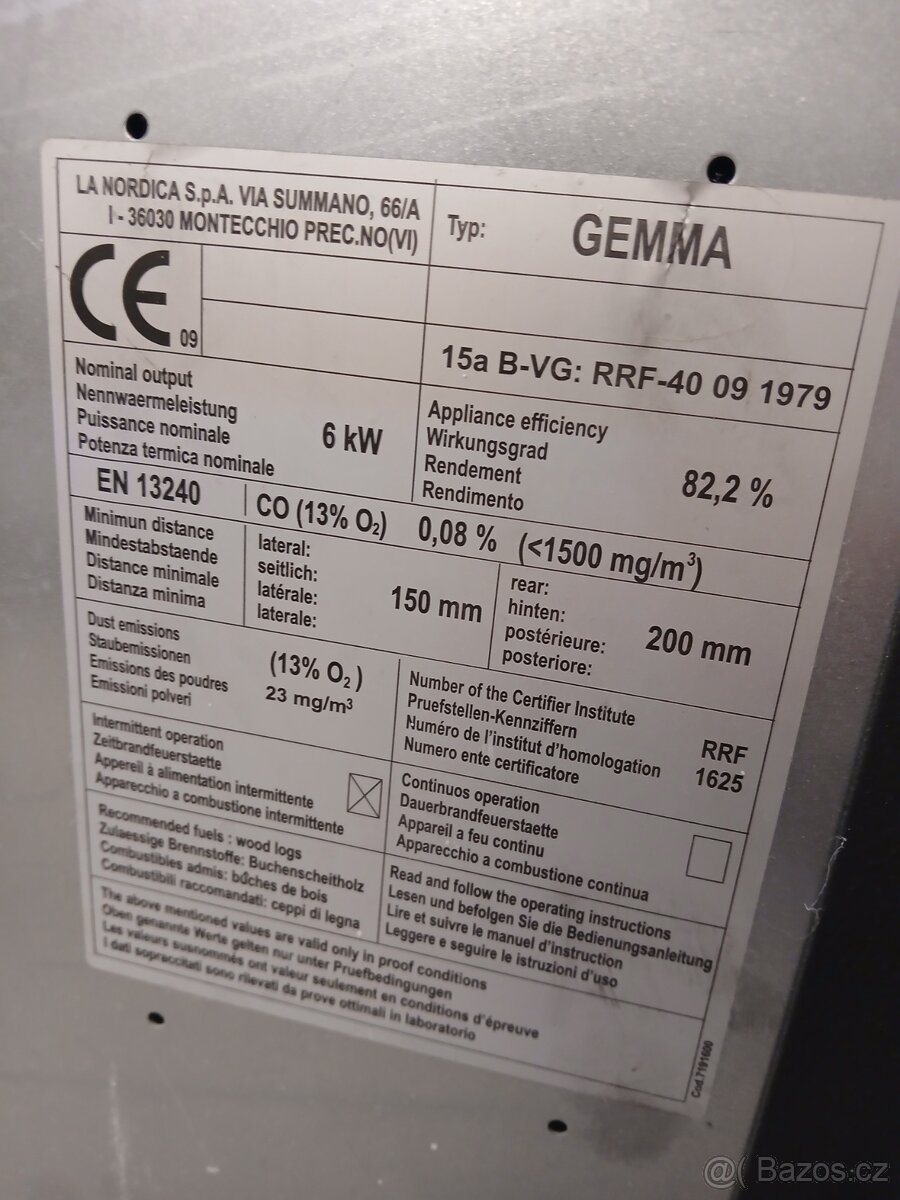 Krbová kamna La Nordica Gemma 6 kW – málo používaná - 5