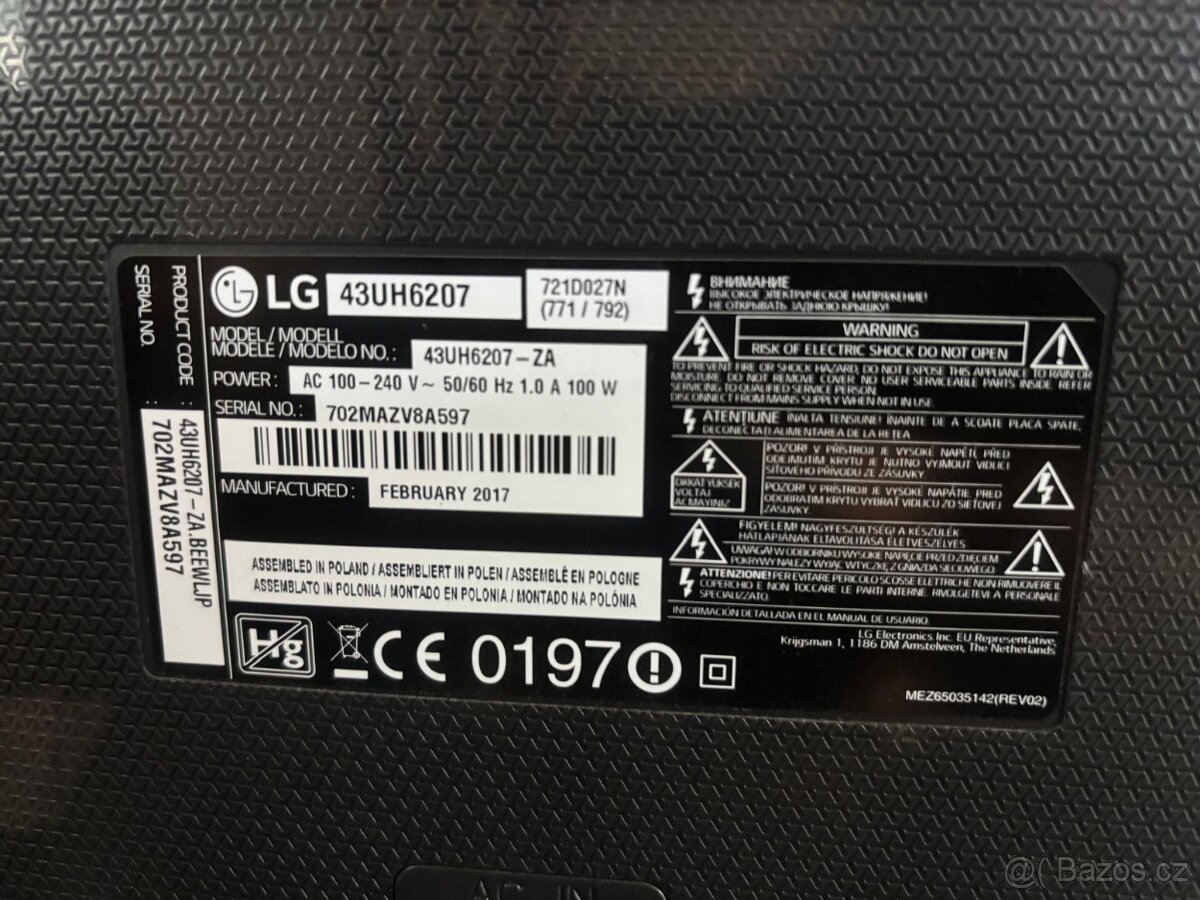 4K SMART LED Televize 43" LG 43UH6207 - 5