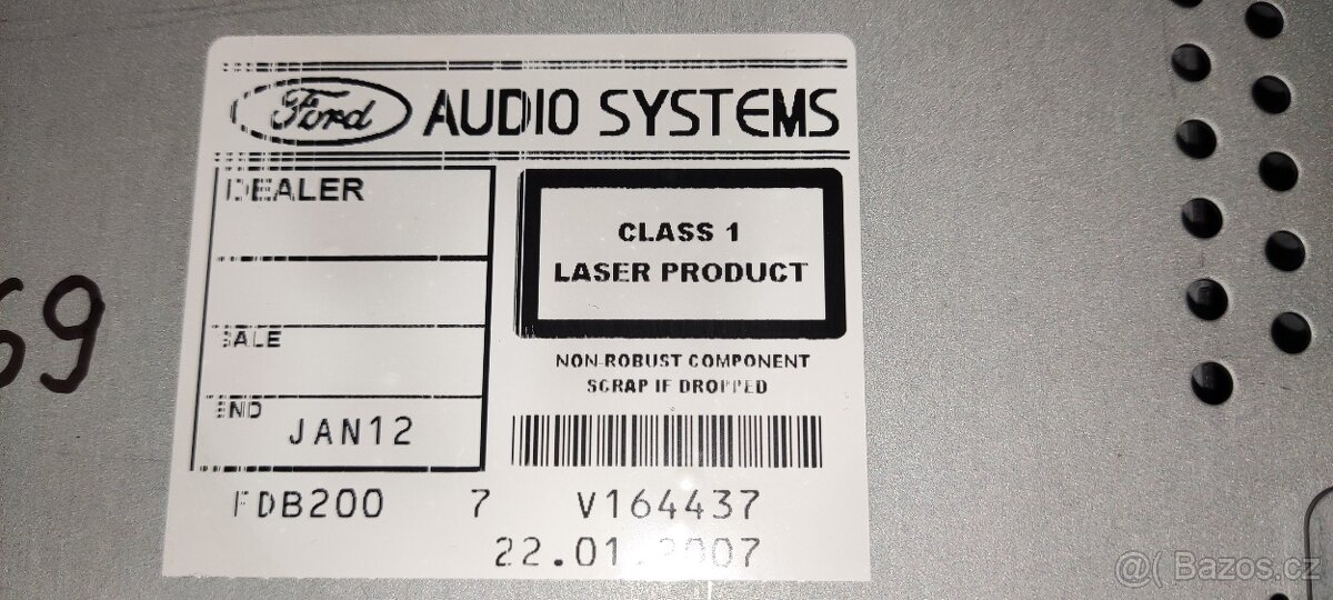 Originální autorádio Ford 6000 CD - 5