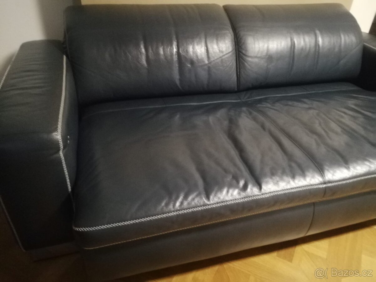 Luxusní kožená sedačka LAKE (pravá kůže) – elektrický výsuv. - 5