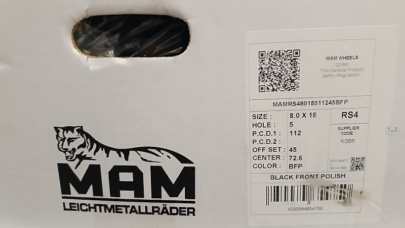 5x112 mm R18 MAM RS4 - 5