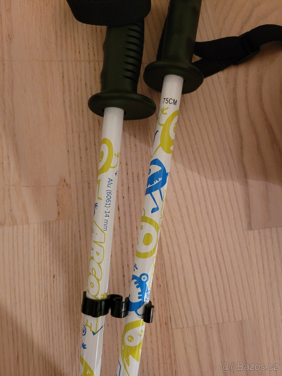 Dětské lyže Atomic 90cm + boty, hůlky, helma a brýle - 5