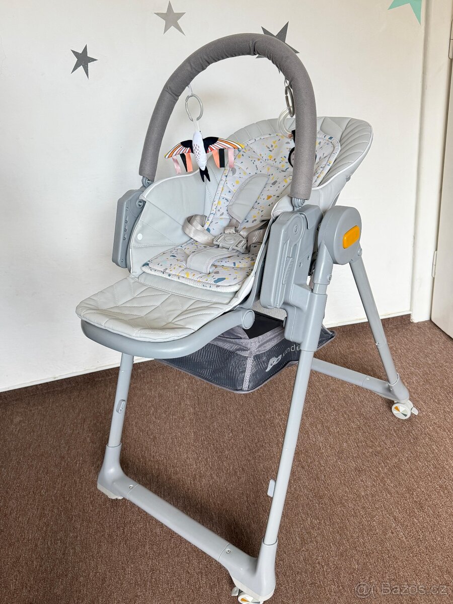 Kinderkraft Lastree 2w1 - jídelní židlička, lehátko - 5