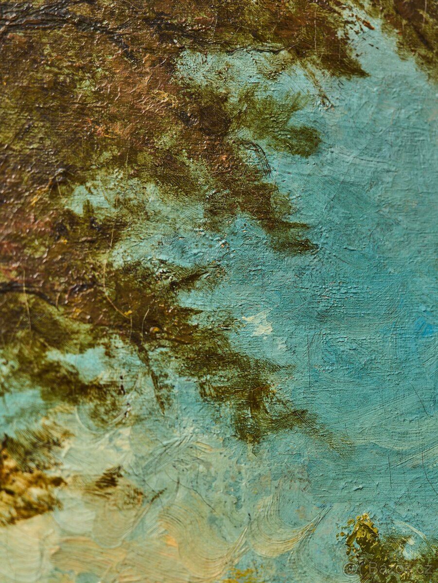 Výhled do krajiny. Sign. 92 X 77 cm - 5