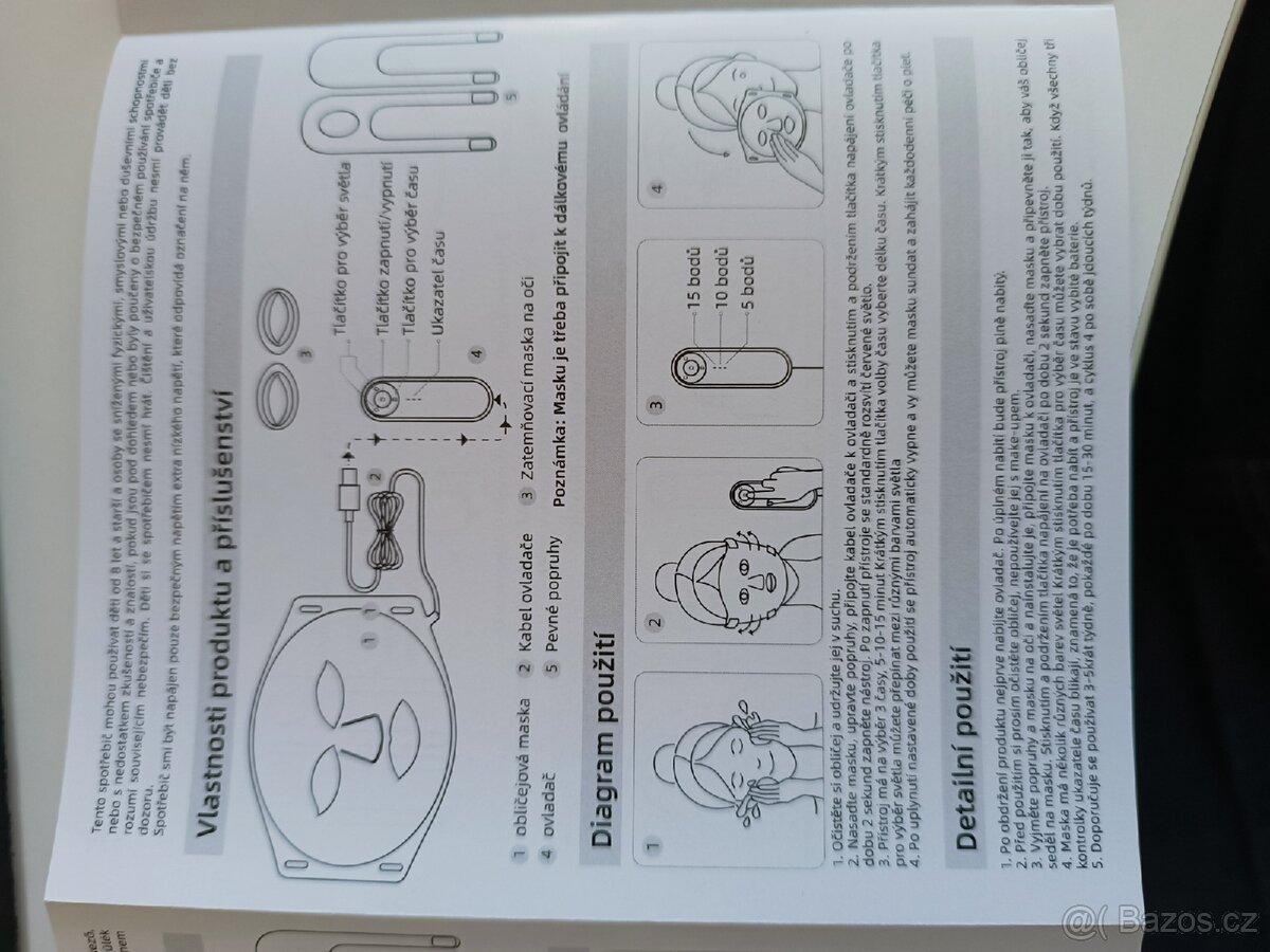 Omlazující LED maska na oblicej - NOVA, nepouzita - 5