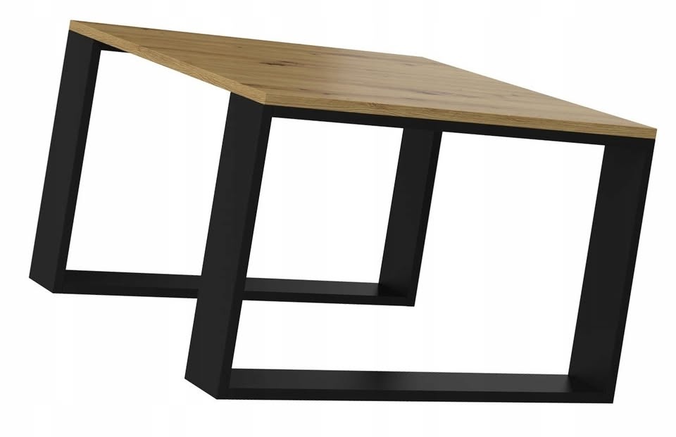 Konferenční stolek 67x67 cm (Artisan dub/černá) - 5