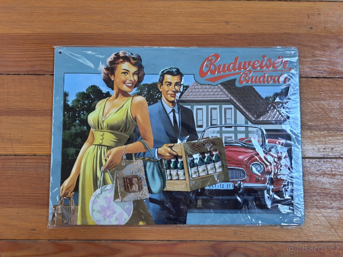 Retro plechové cedule Budvar - 5
