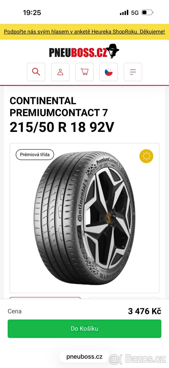 215/50r18 96V xl nová letní sada Continental - 5