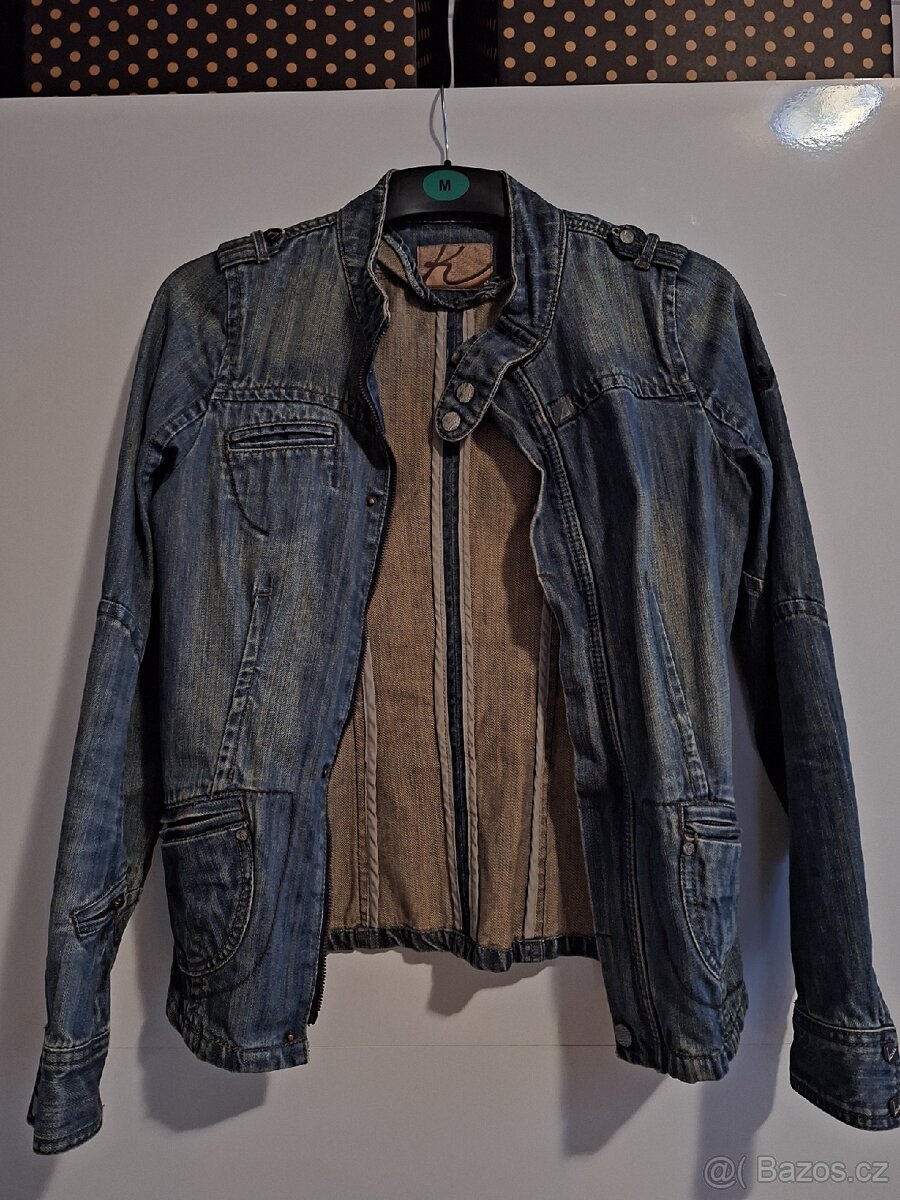 Bunda džínová sleva 50 % bunda Kenvelo vel. M - 5
