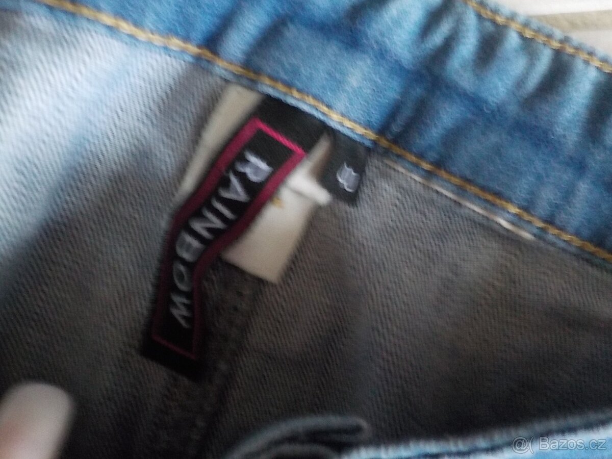 Rainbow džiny haremky baggy vel 40 pas 84+elastan - 5