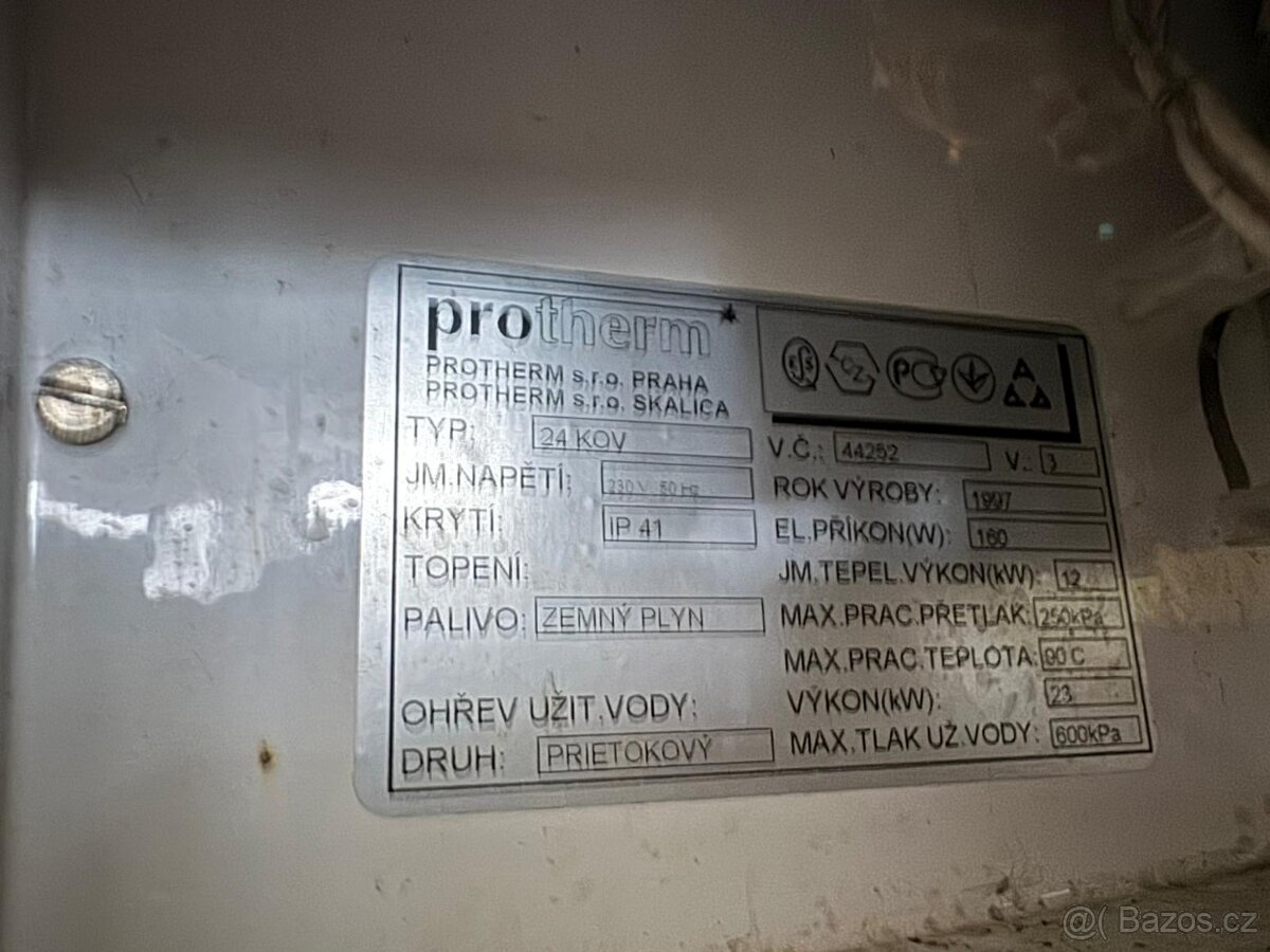 Plynový ohřívač vody / kotel PROTHERM 24 KOV - 5