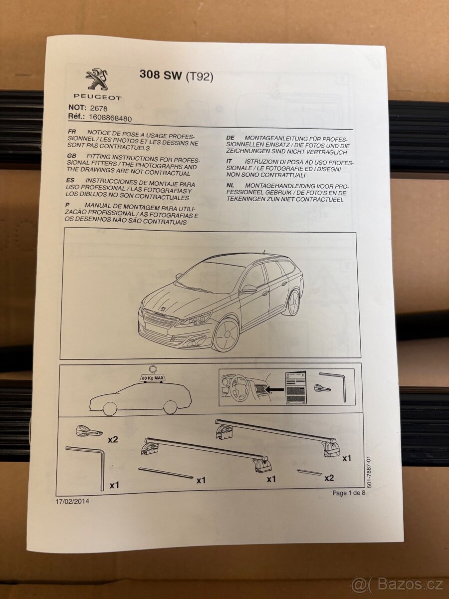 Střešní nosič Peugeot 308 SW T9 - 5