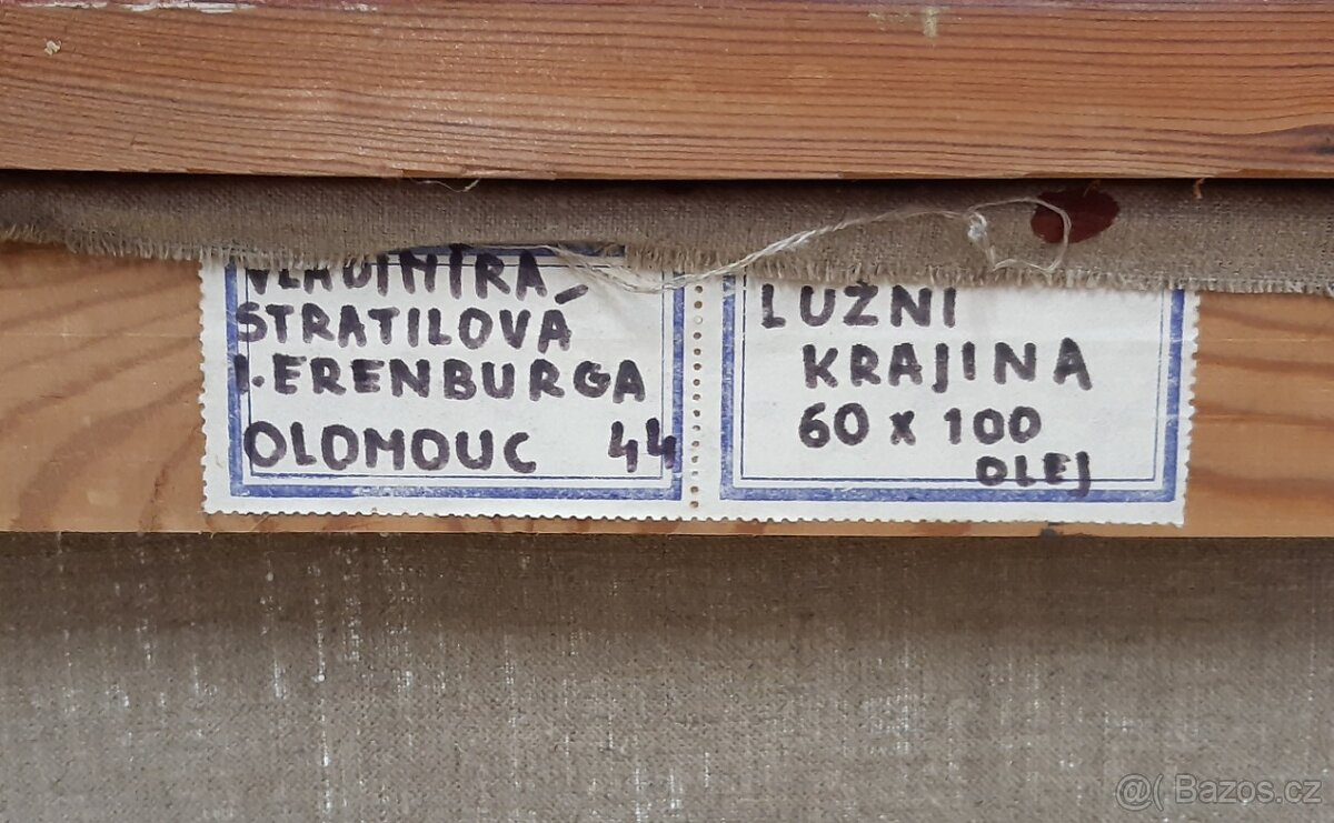 Obraz olej na plátně Vladimíra Stratilová signováno , " Luž - 5