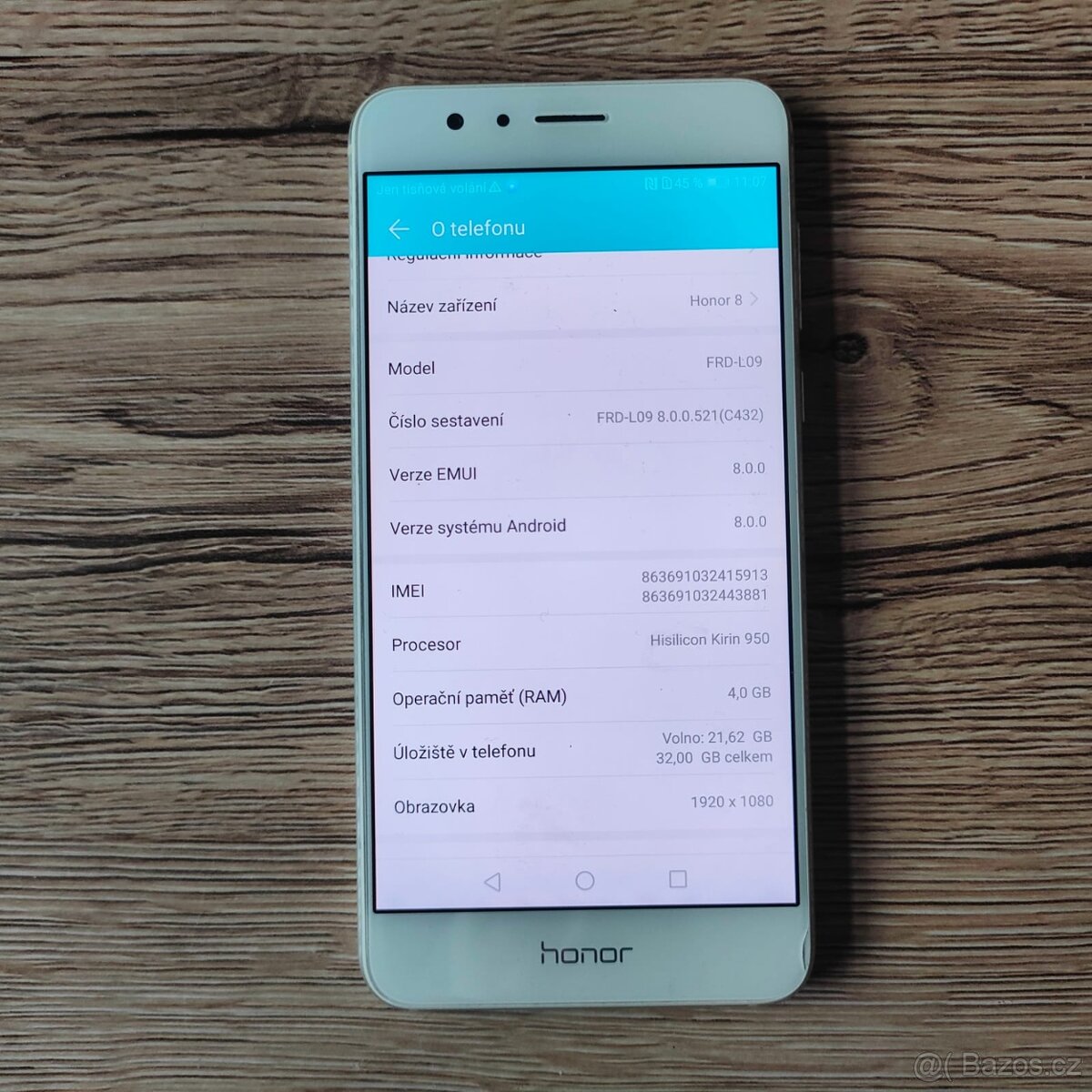 Honor 8: 5,2"IPS-Full-HD,4GB RAM,32GB,LTE,GPS,white - 5